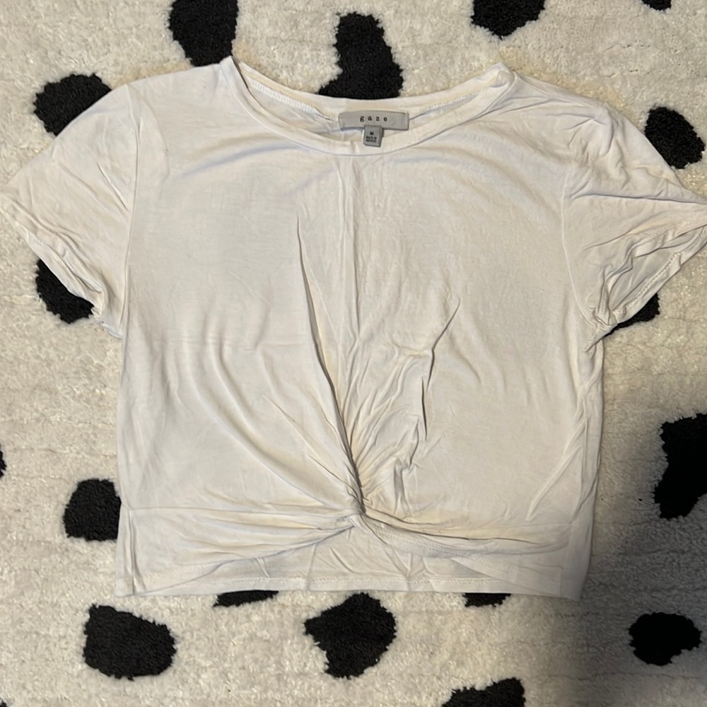 white crop top